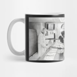 Pathology lab 3 - Drawing by Avril Thomas - Adelaide Artist Mug